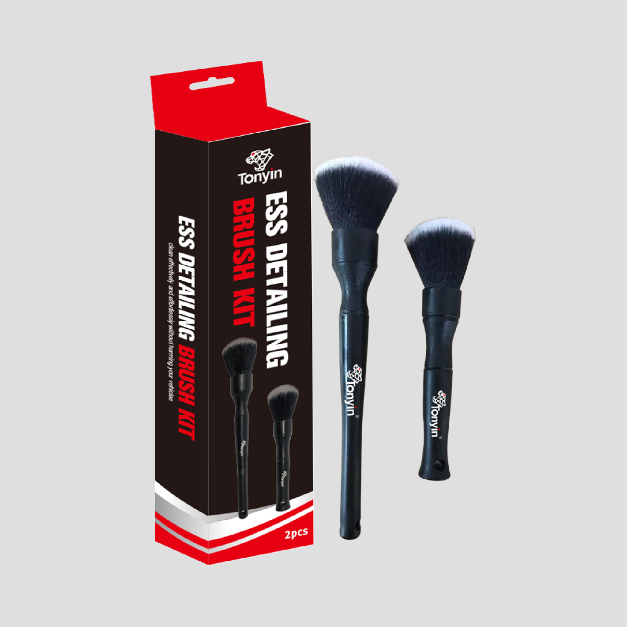 Tonyin Ess Detailing Brush Combo Ultra Soft (Handle Length: 11.5Cm And 19Cm, Hair Length: 4Cm And 4.7Cm) (TT09)